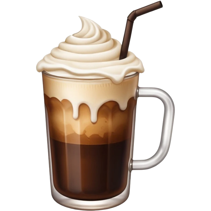 Cold brew coffee with sweet cold foam  emoji