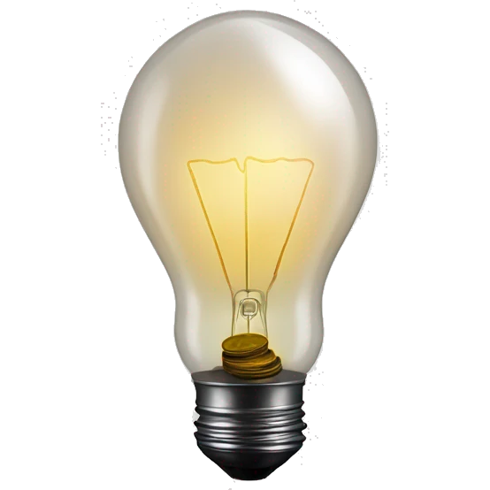 bulb lamp with coin inside emoji