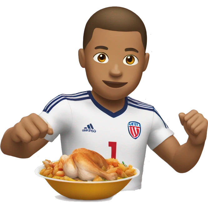 Mbappé qui mange du poulet  emoji