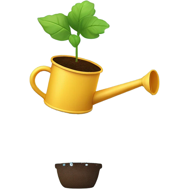 watering a plant,  without human  emoji