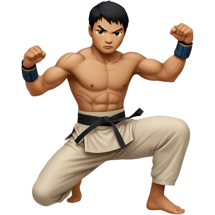 ​Cinematic Realistic Portrait of Tony Jaa, a close-up depiction capturing his intense, determined expression and finely detailed features, rendered with dramatic natural lighting that emphasizes his rugged athleticism and unmistakable martial arts presence, emoji