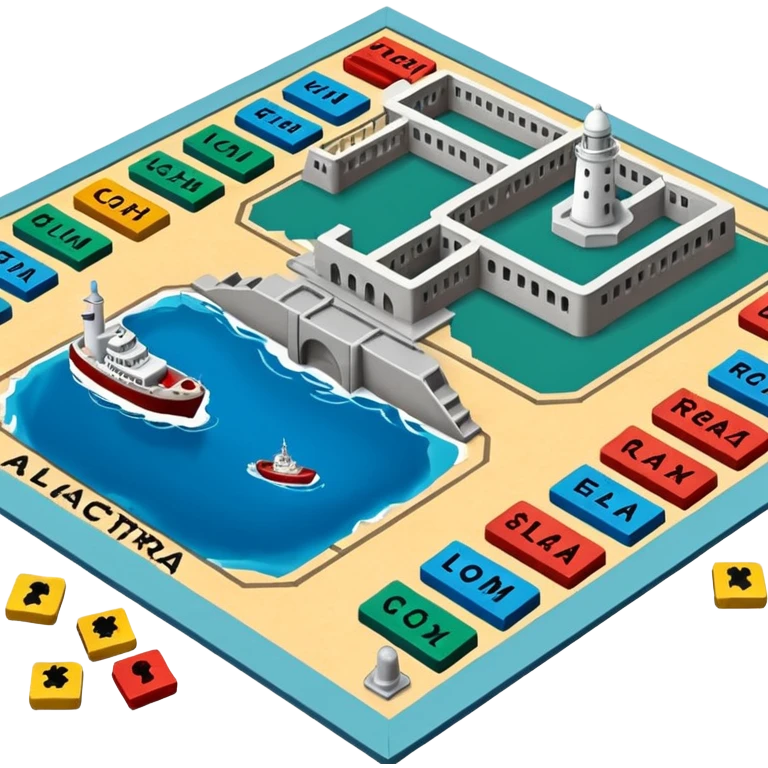 escape run alcatraz 2034 board game emoji