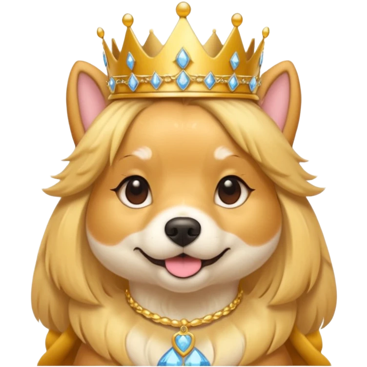 Princess doggy winning  emoji