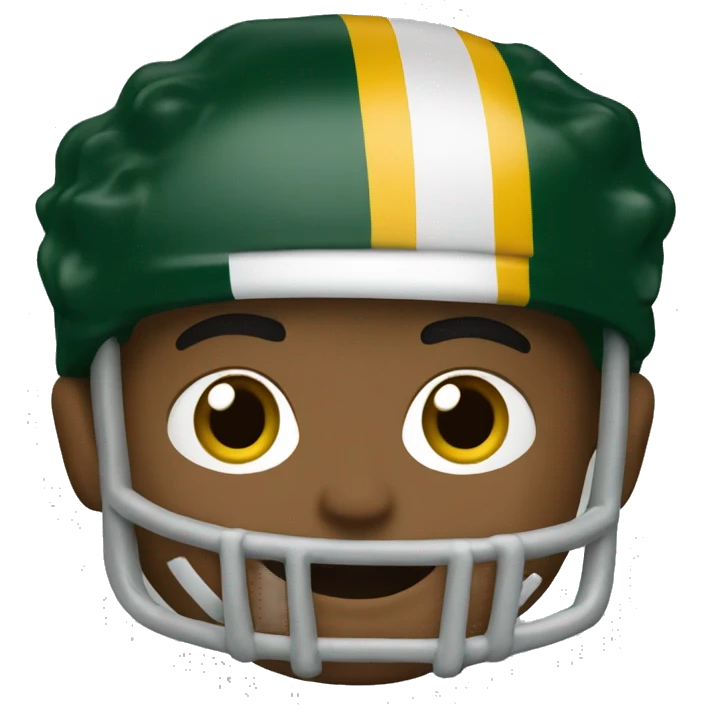White man Green Bay packer fan  emoji