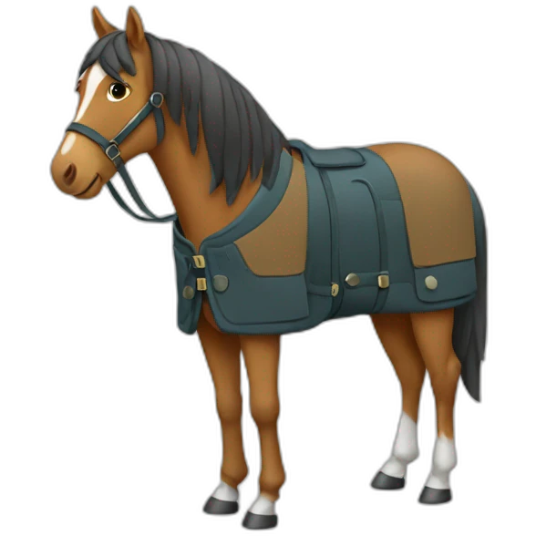 a horse in a coat emoji