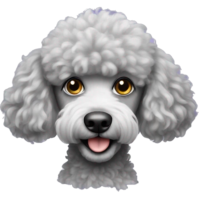 Hairy Silver poodle  emoji
