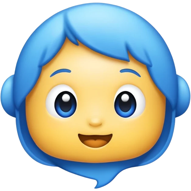 Leaperkim голубой шрифт игривый emoji
