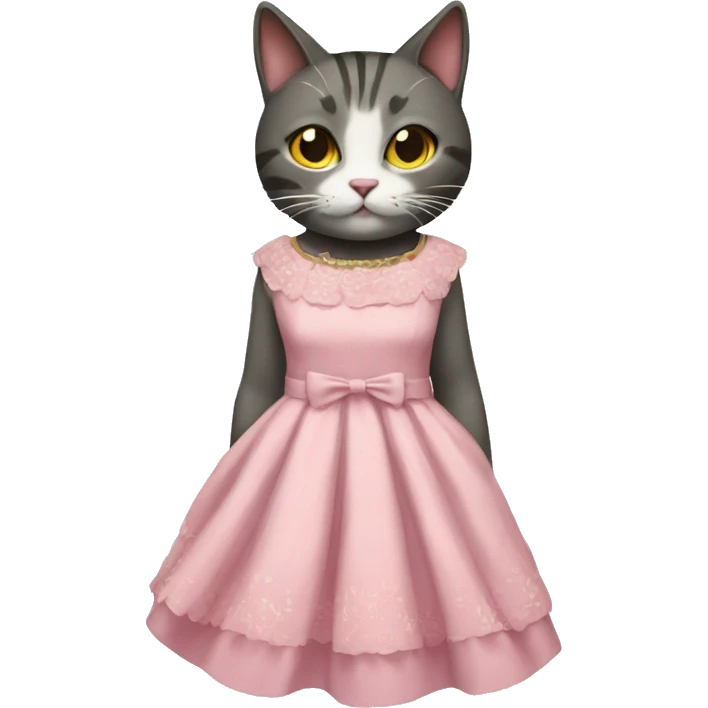 Cat with dress emoji