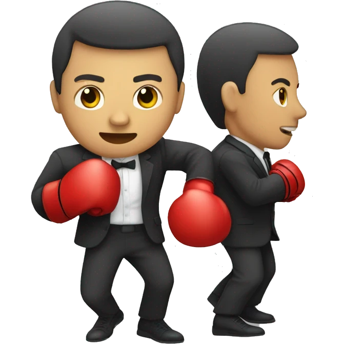 person in suit boxing emoji
