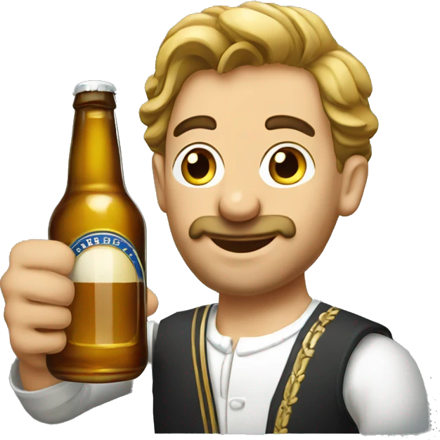 france prešeren with beer emoji