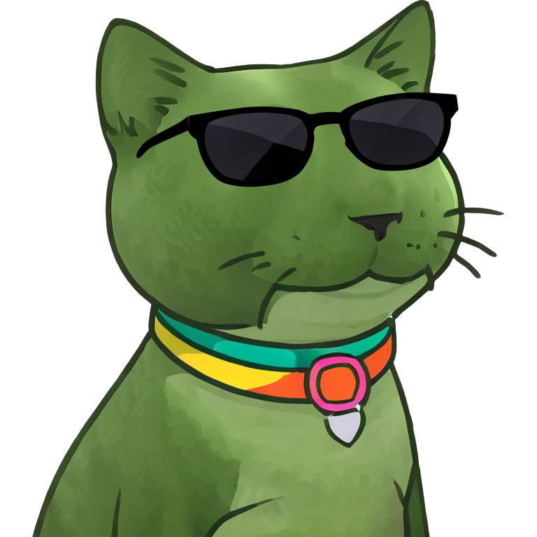 Cat with sunglasses emoji