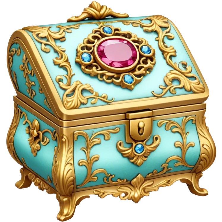 vintage jewelry box rococo emoji