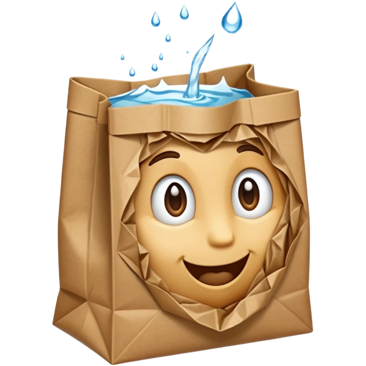 Brown Bag  With Water Inside emoji