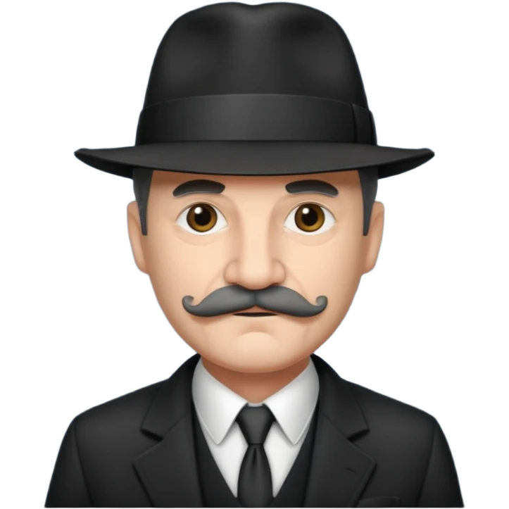 Mobster with Suit with grey mustach and hat emoji