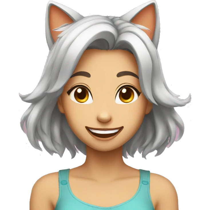 catgirl happy emoji