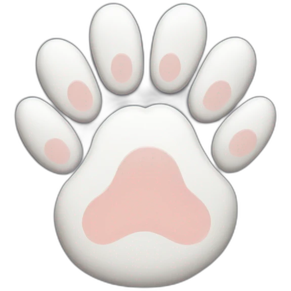 white cat paw emoji
