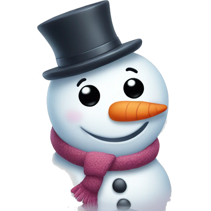 Cute snowman heart emoji