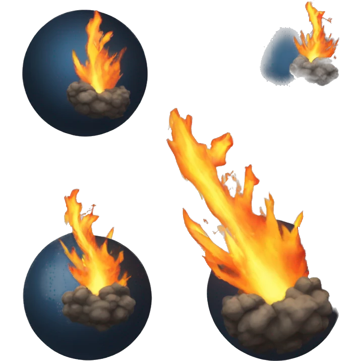 flaming meteor emoji