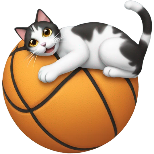 Cat holding ball emoji