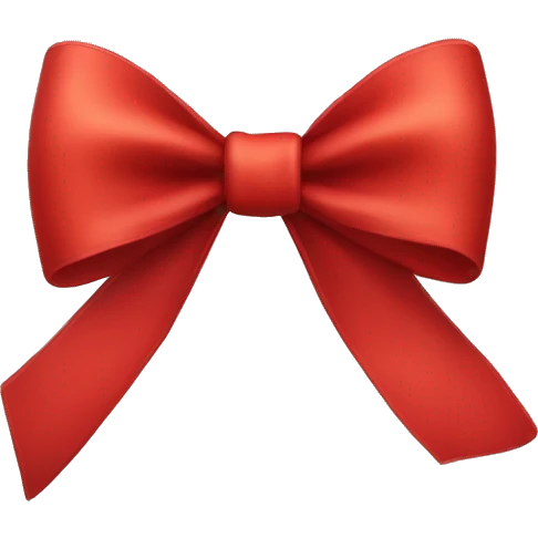 One singular red bow emoji