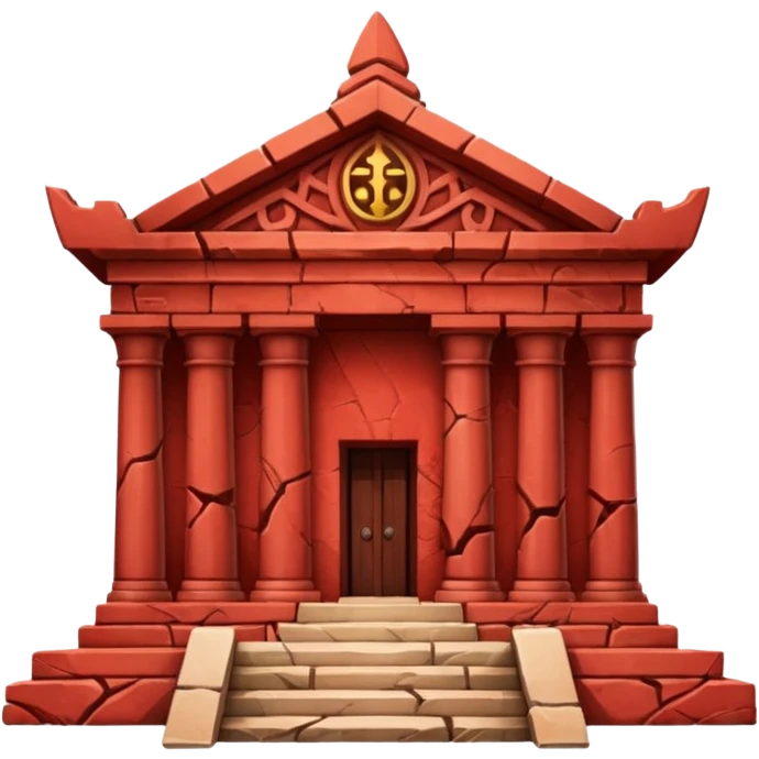 Cracked Temple red emoji