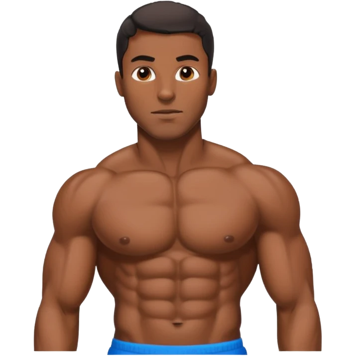 big muscular black man emoji