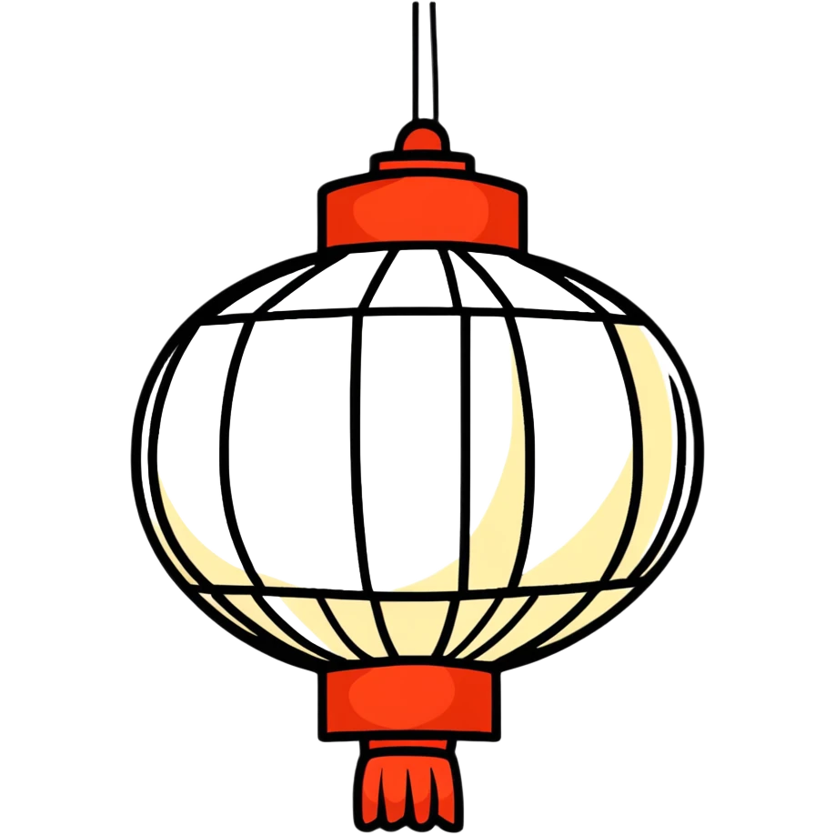 Chinese lantern emoji