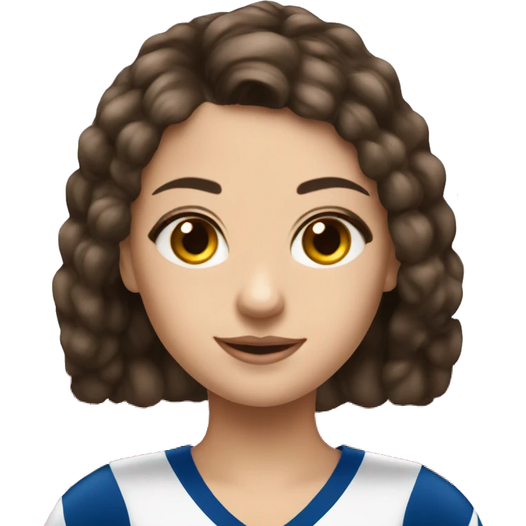 Cheerleader girl brunette red uniform  emoji