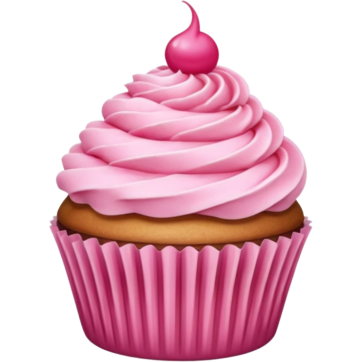 Cupcake with pink icing emoji