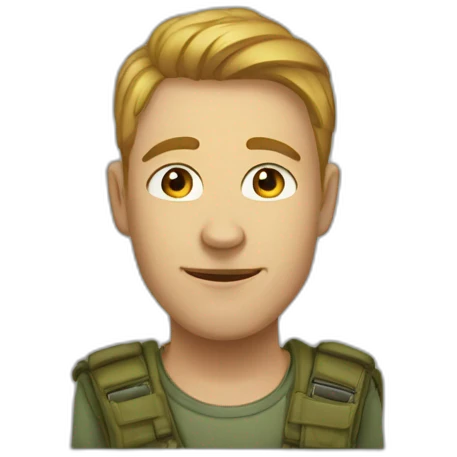 Блондинка с карими глазами и хвостом  emoji