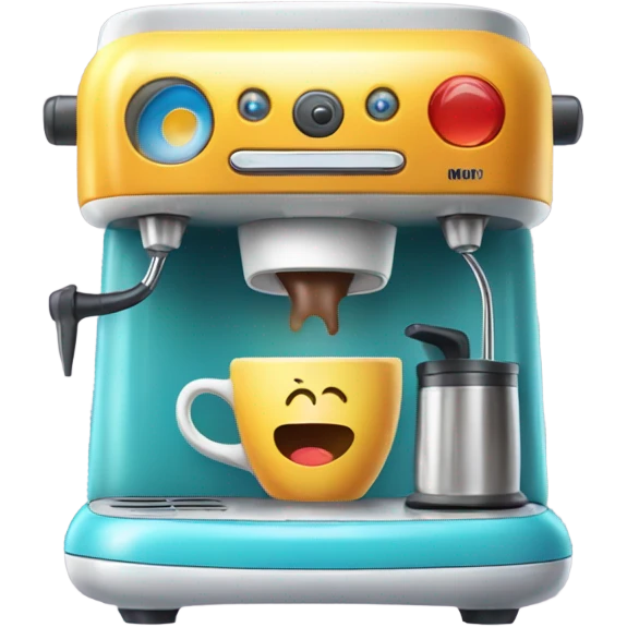 Cute coffee machine mini emoji