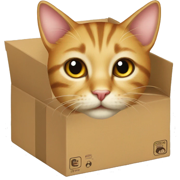 cat on the box emoji
