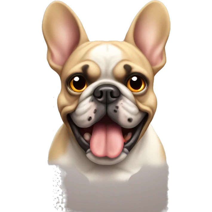 Angry french bulldog emoji