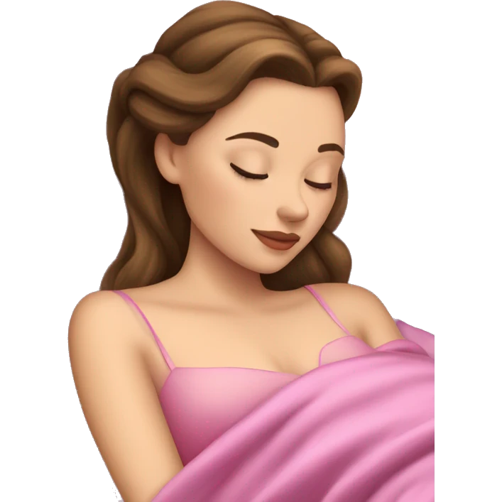 sleeping beauty brunette white girl emoji