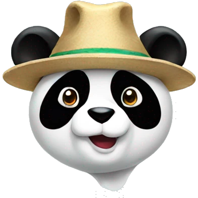 panda with hat emoji