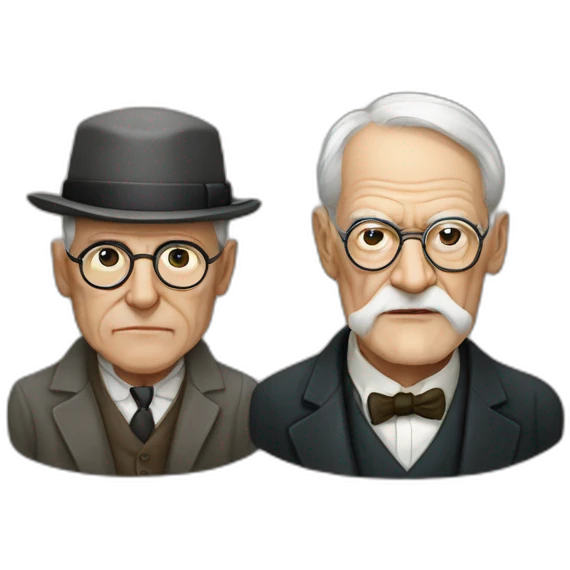 Sigmund Freud and Carl Jung emoji