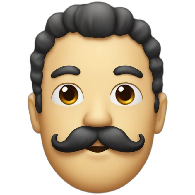 karaage with a moustache emoji