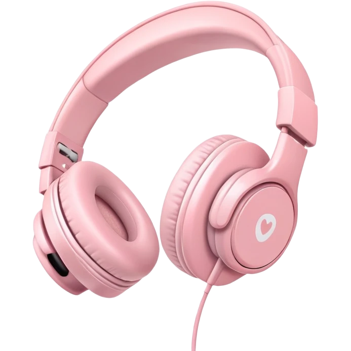 pastel pink headphone emoji