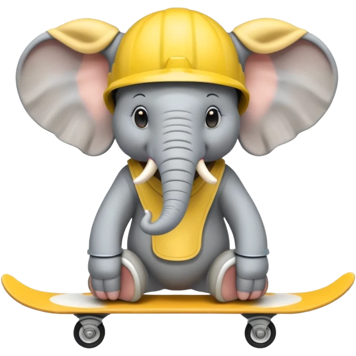 skater elephant emoji