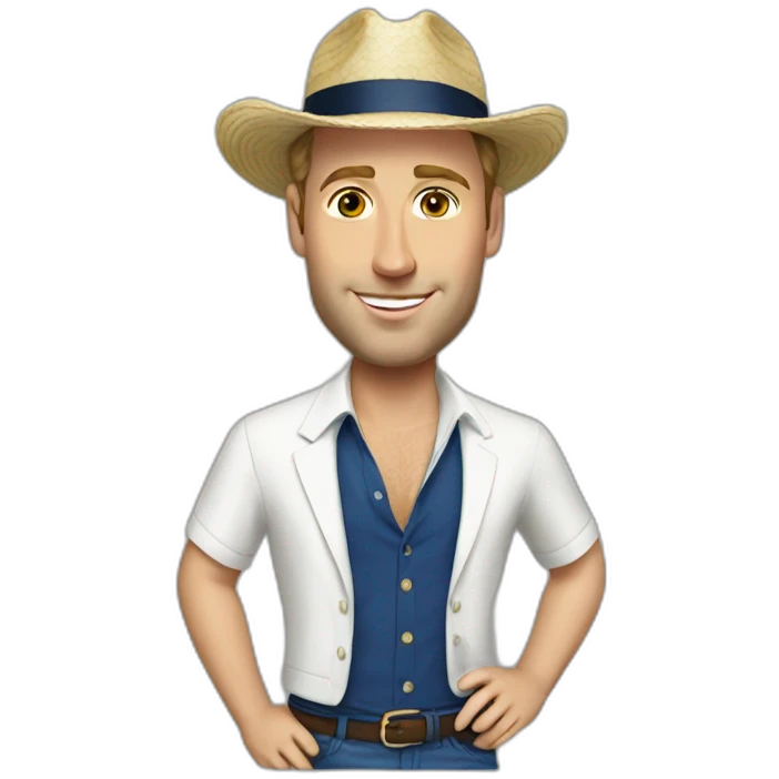 Prince William as beach bum emoji