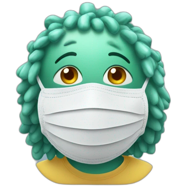 COVID 19 virus wearing a mask  emoji