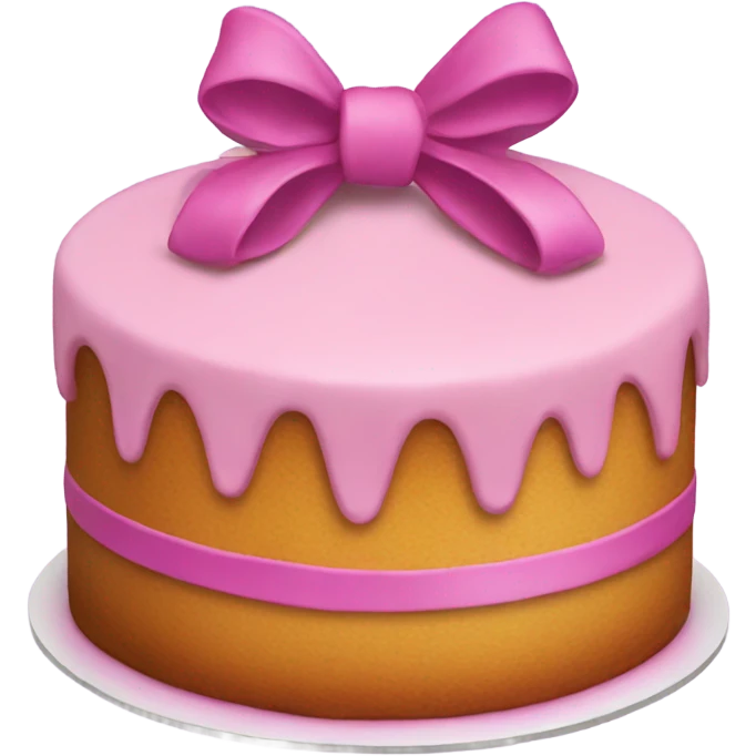 cake with a bow on it emoji