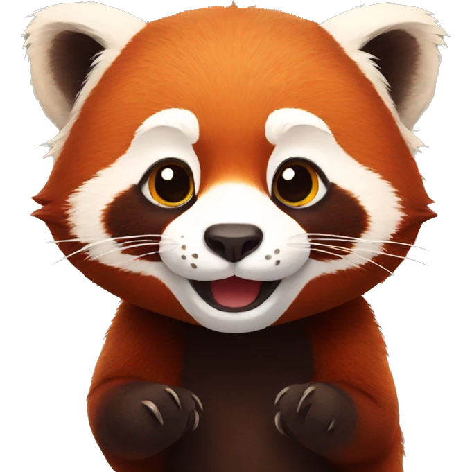 red panda asking for help emoji