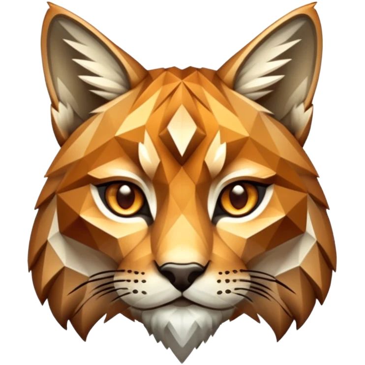 Lynx made of crystals that's light brown emoji