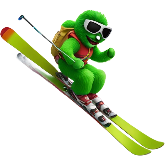 Philly phanatic on skis emoji