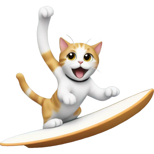 cat surfing in space emoji