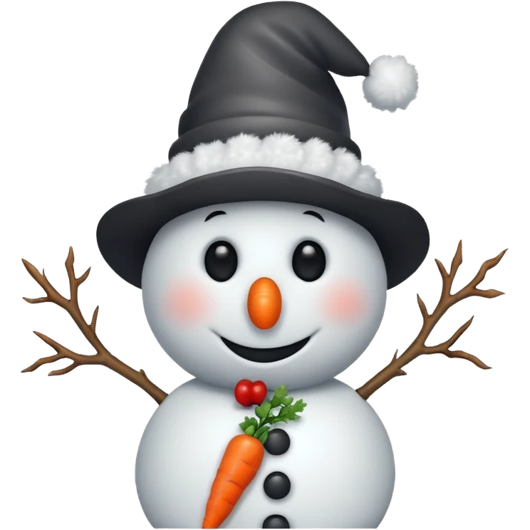 snowman with hat emoji