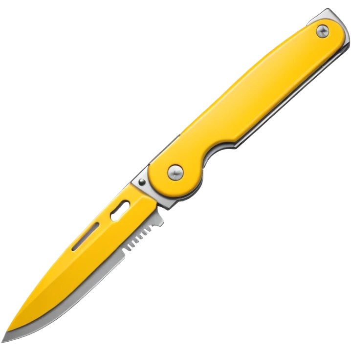 Foldable Pocket Knife yellow emoji