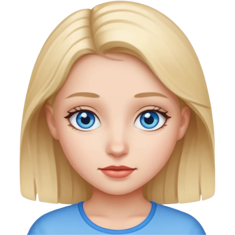 make it without fruit and with blue eyes emoji