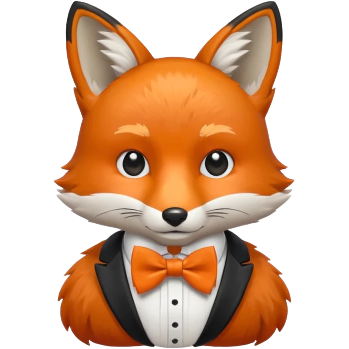 fox wearing bow ties emoji